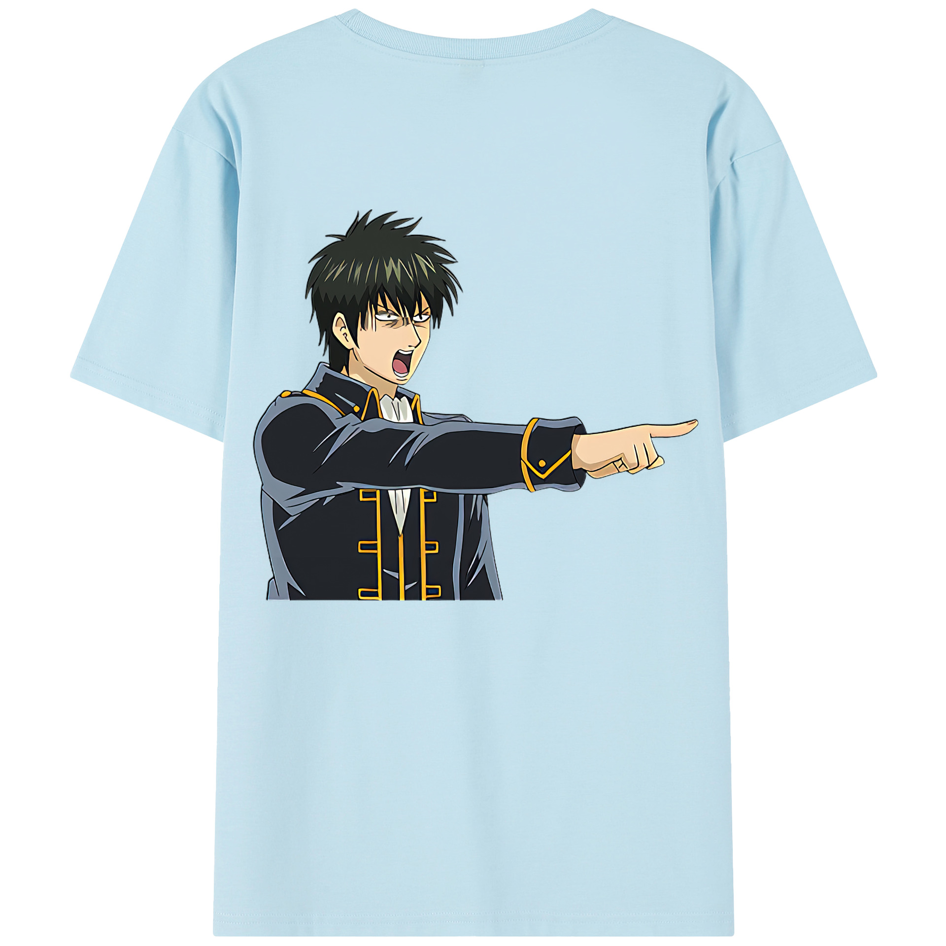 （画像用） ぎんたま 坂田銀時（さかたぎんとき） 神楽 志村新八（しむら しんぱち） GINTAMA Sakata Gintoki Kagura Shimura Shinpachi 綿100％半袖Tシャツ（背面プリント）